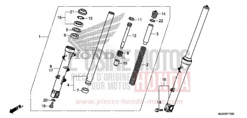 FOURCHETTE AVANT CB500XAJ de 2018